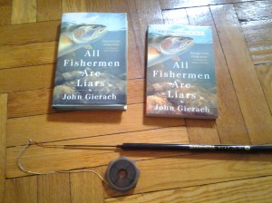 All Fishermen Are Liars by John Gierach Ebisu by Tenkara USA (photo taken 04 11 2014)