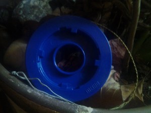 Blue Friday Tapered tenkara line excels with a girth hitch. (NYC 12 0 2016)